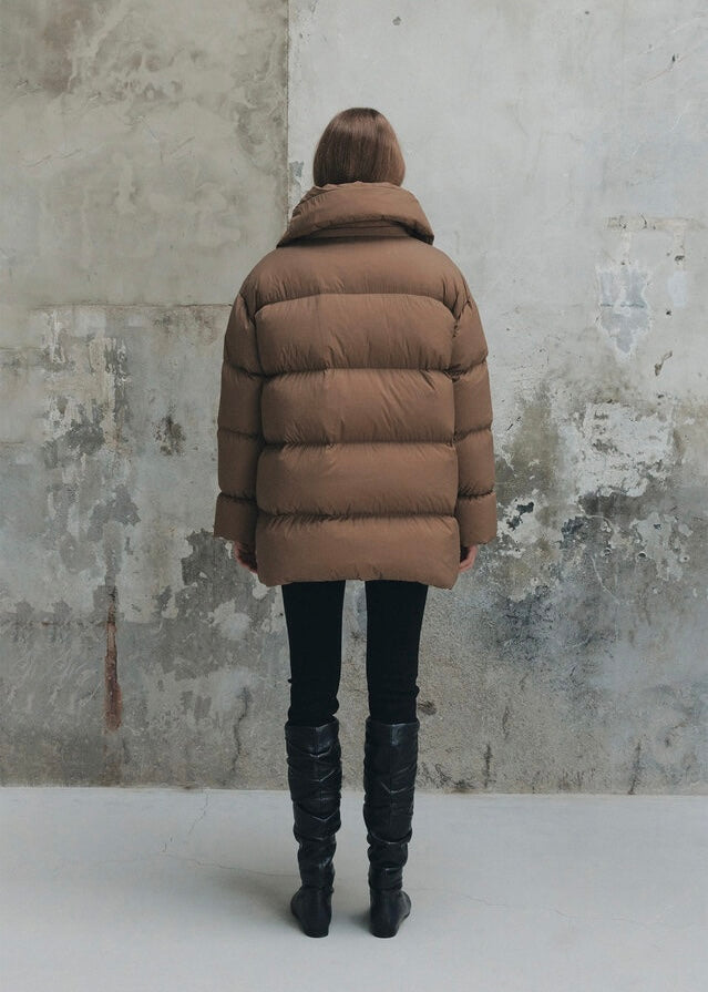 ELBORN | Salomé Muffler Down Coat (Hazelnut)