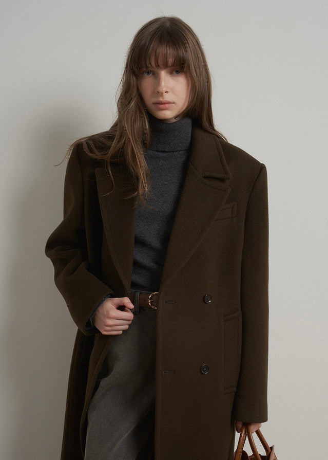 [RE-ORDER] ELBORN | Arch Cashmere Long Coat (Brown) Expected Ship To 12/06/2024