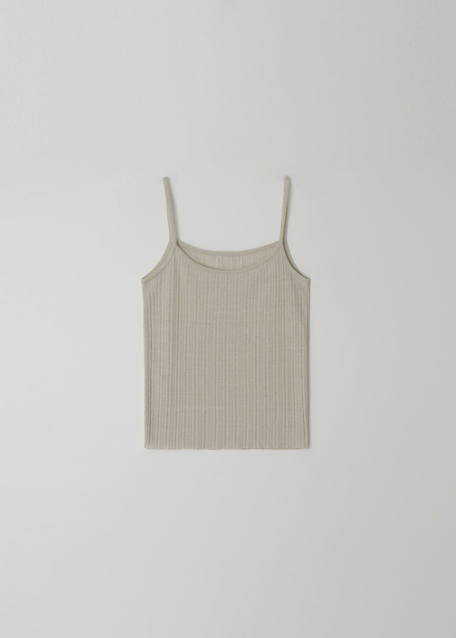 MOIA | ribbed sleeveless (Lime Beige)