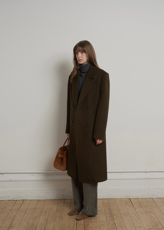 [RE-ORDER] ELBORN | Arch Cashmere Long Coat (Brown) Expected Ship To 12/06/2024