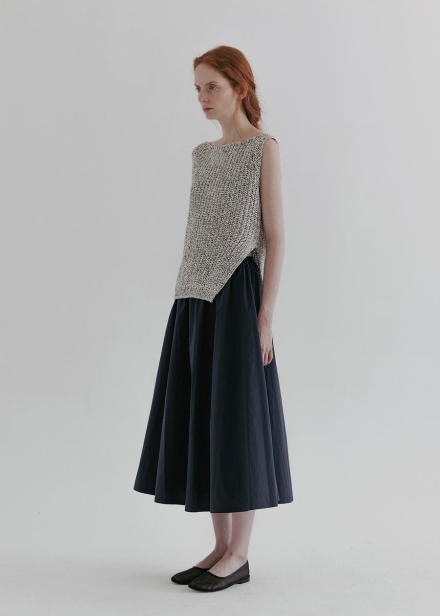 MOIA | String Double Skirt (Navy)