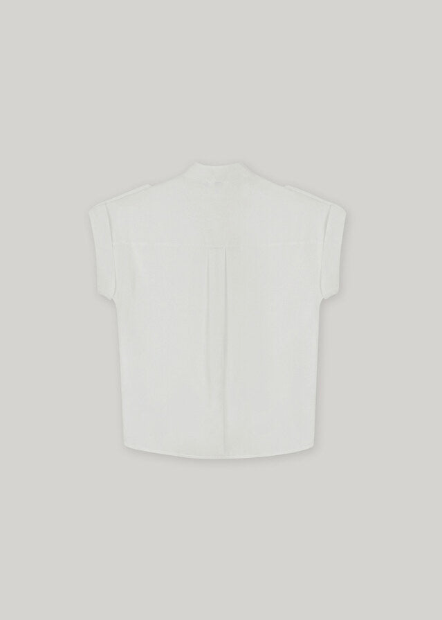 ELBORN | Leon Cap Sleeve Shirt (White)