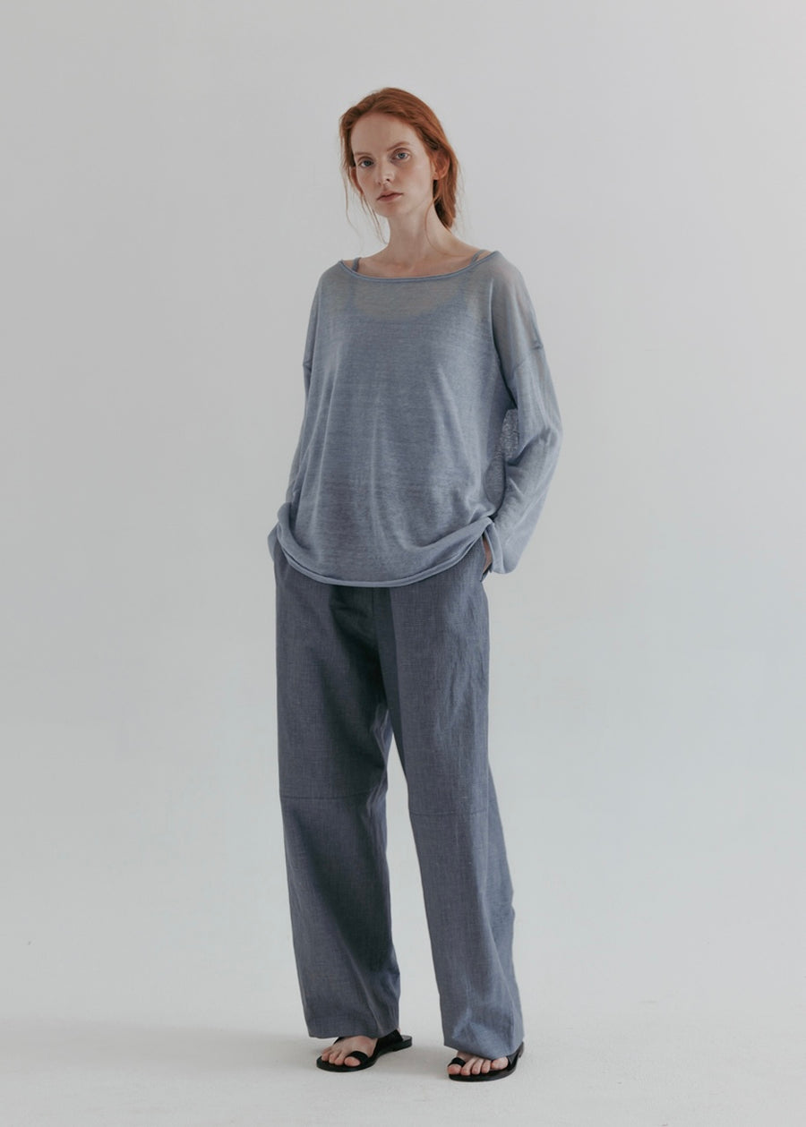 MOIA | Sheer Linen Knit (Sky Blue)