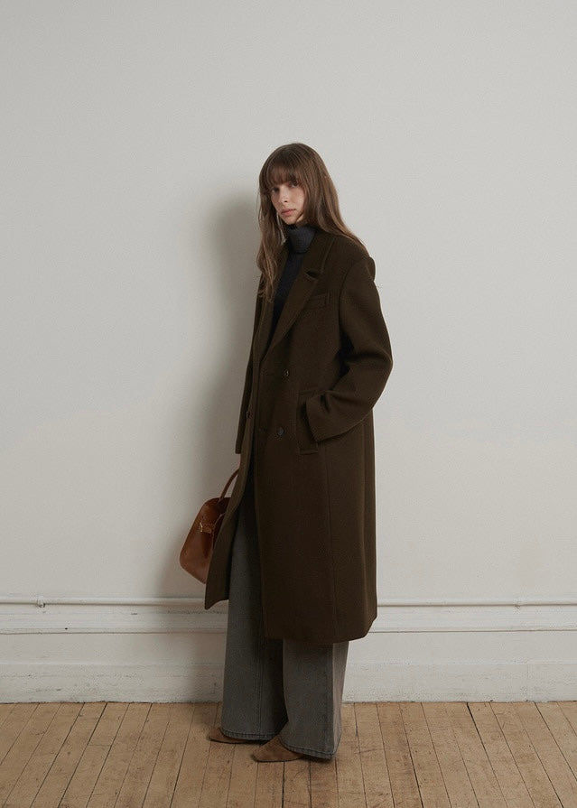 [RE-ORDER] ELBORN | Arch Cashmere Long Coat (Brown) Expected Ship To 12/06/2024