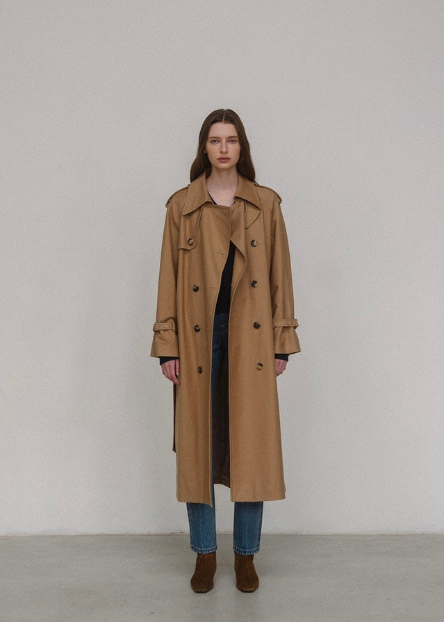 ELBORN | Mona Classic Trench Coat (Deep Beige)