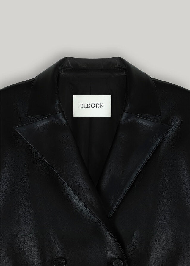 ELBORN | Kye Leather Long Jacket (Black)