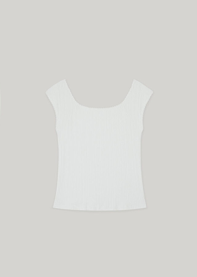 ELBORN | Hazel Pajama Ribbed T-shirt (Ivory)