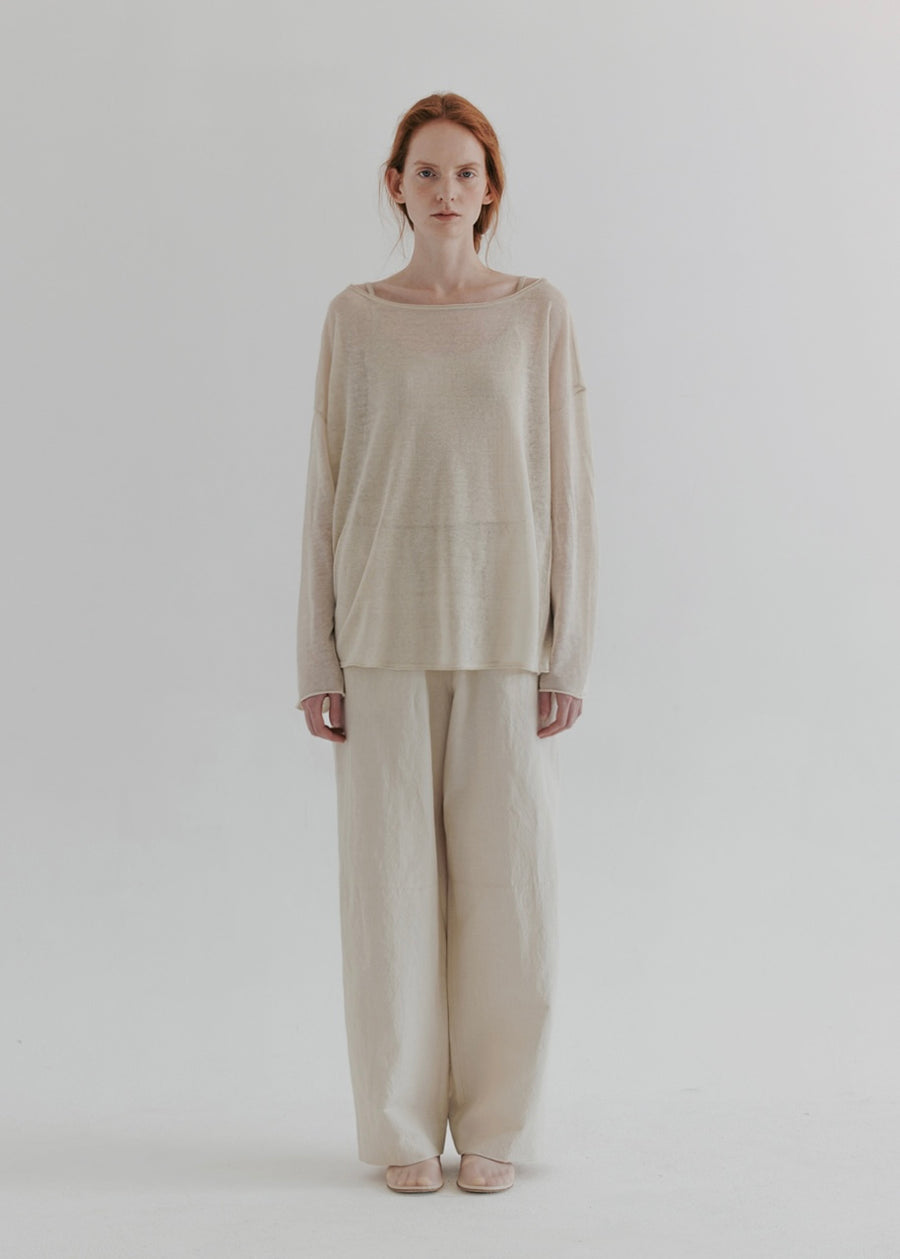 MOIA | Sheer Linen Knit (Lime Beige)