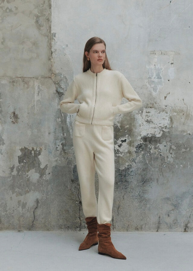 ELBORN | 15%Off Set-Rosa Zip-up Cardigan & Pants (2 Colors)