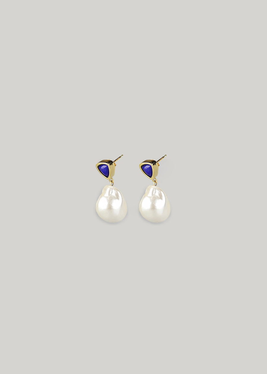 ELBORN | Leona Drop Pearl Earrings (Gold)