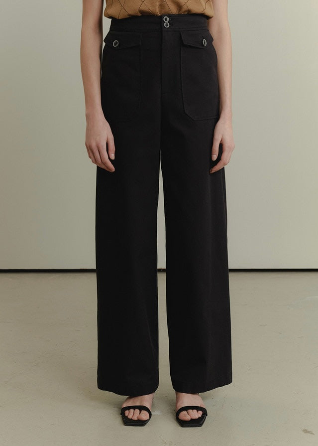 ELBORN | Sonia Button Pants (Black)