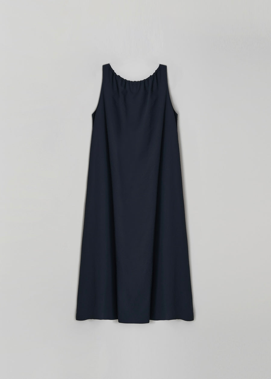 2nd MOIA | Seersucker Dress (Navy)