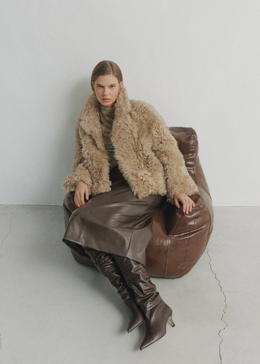 ELBORN | Derby Toscana Fur Jacket (Beige)