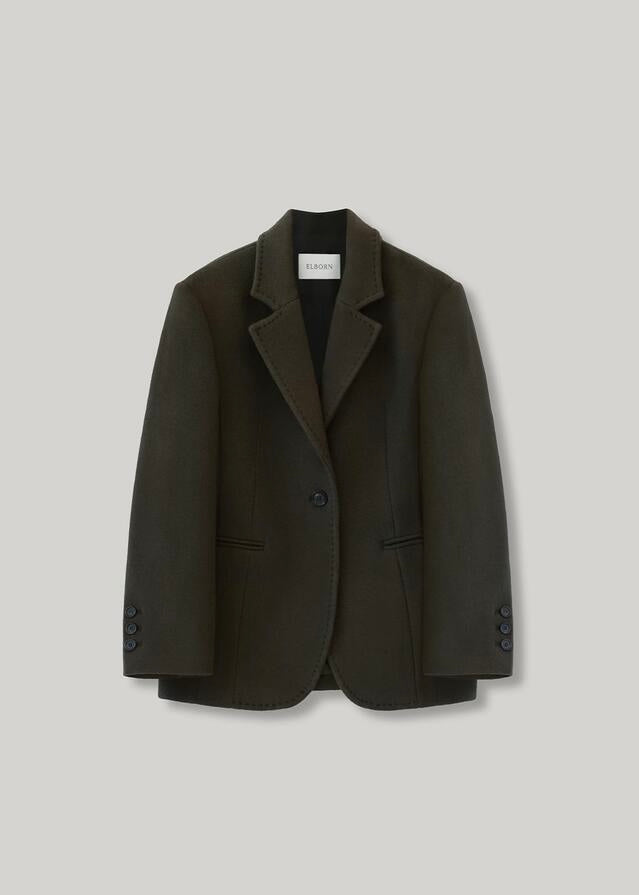 ELBORN | Wallace Wool Half Coat (Khaki)