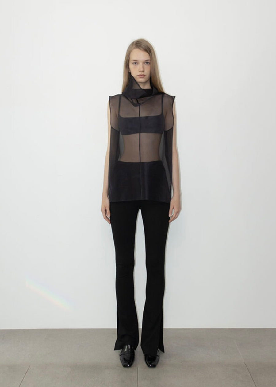 LEHA | Emma Silk Organza Top (Black)