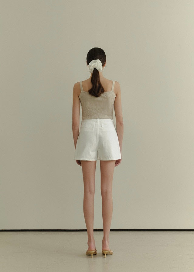 ELBORN | Eliana Denim Shorts (Ivory)