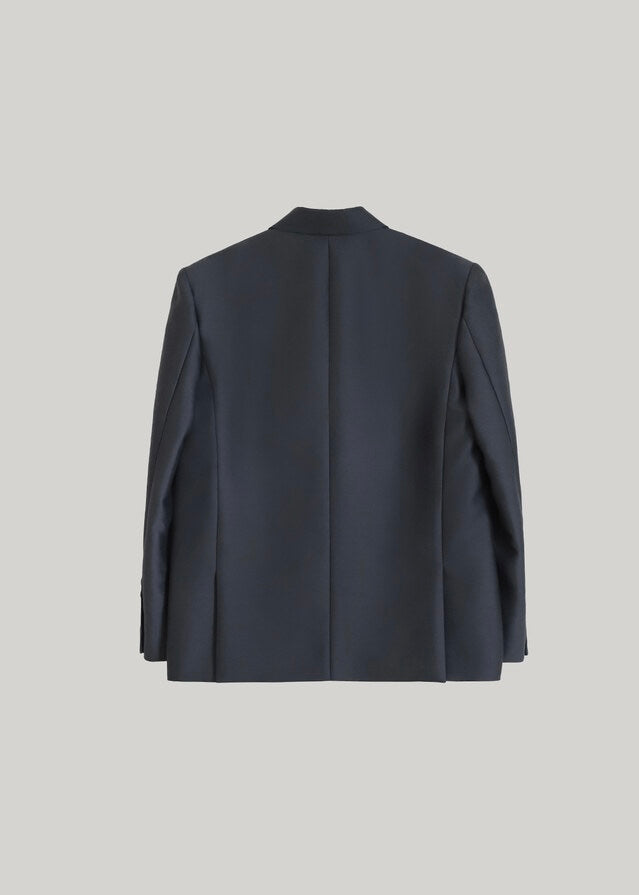 ELBORN | Andrea Wool Silk Double Blazer (Charcoal)