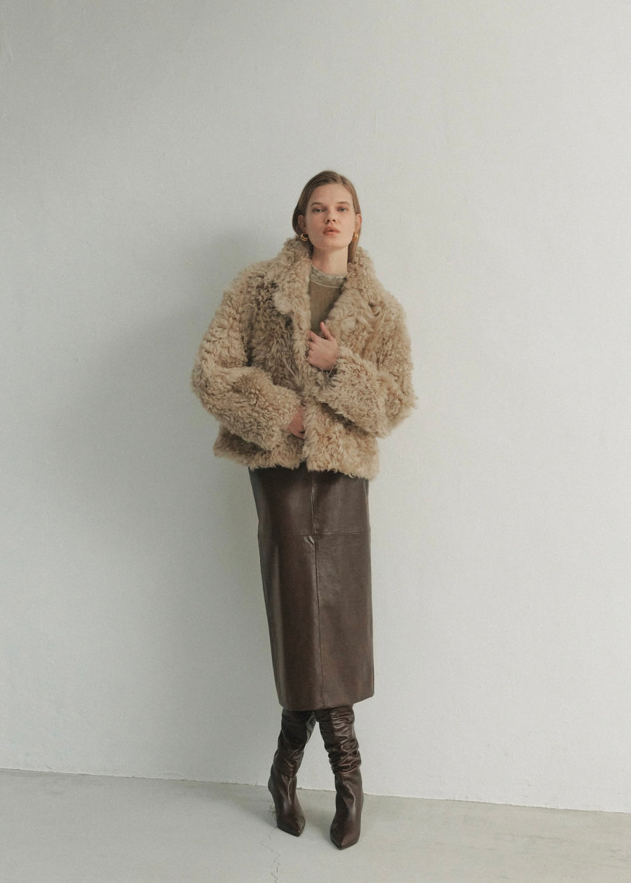 ELBORN | Derby Toscana Fur Jacket (Beige)