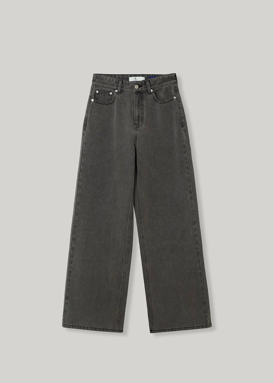 [2ND] ELBORN | Apollo Wide Denim Pants (Grey) Expected Ship to 12/26/2024