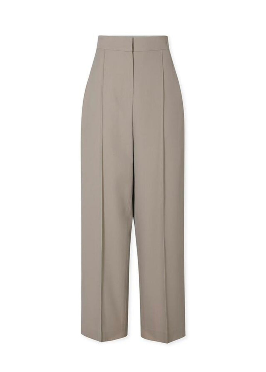 LEHA | Mateo Wool-Blend Wide Pants (Beige)