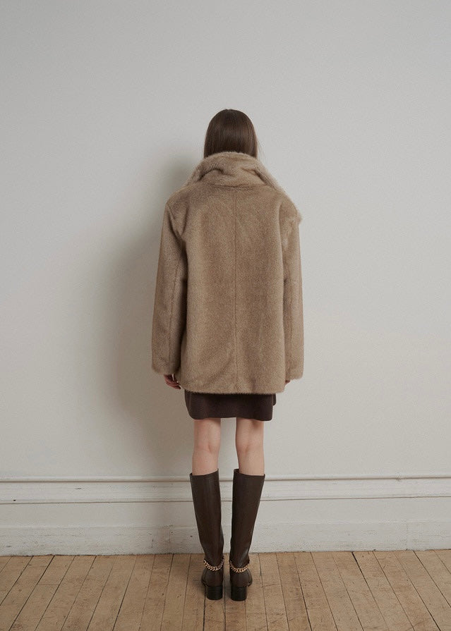 ELBORN | Delfine Half Fur Coat (Beige)