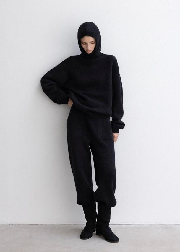 MOIA | Knit pocket pants (Black)