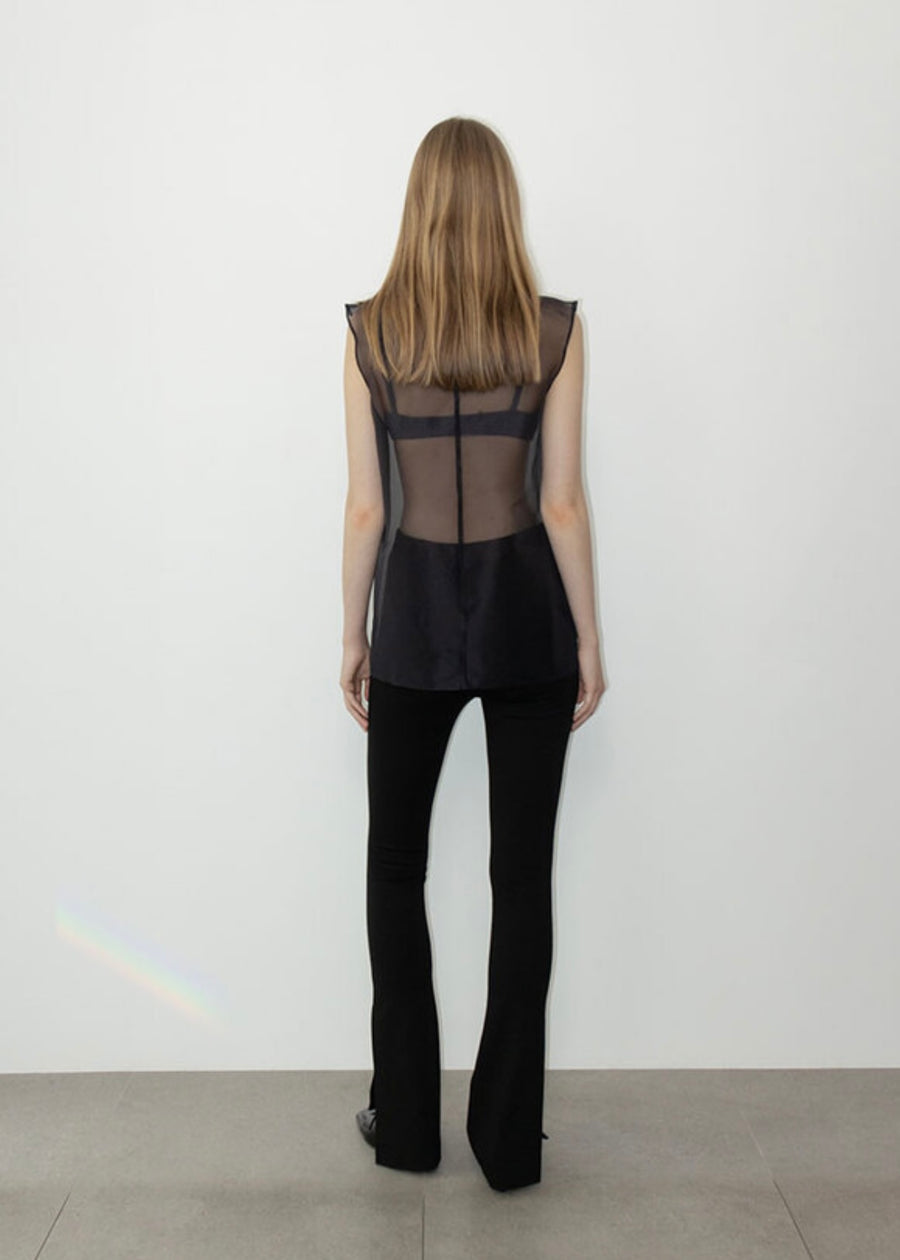 LEHA | Emma Silk Organza Top (Black)