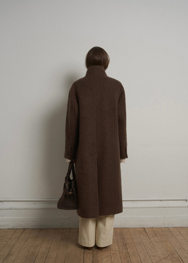 ELBORN | Kayla Alpaca Long Coat (Brown)