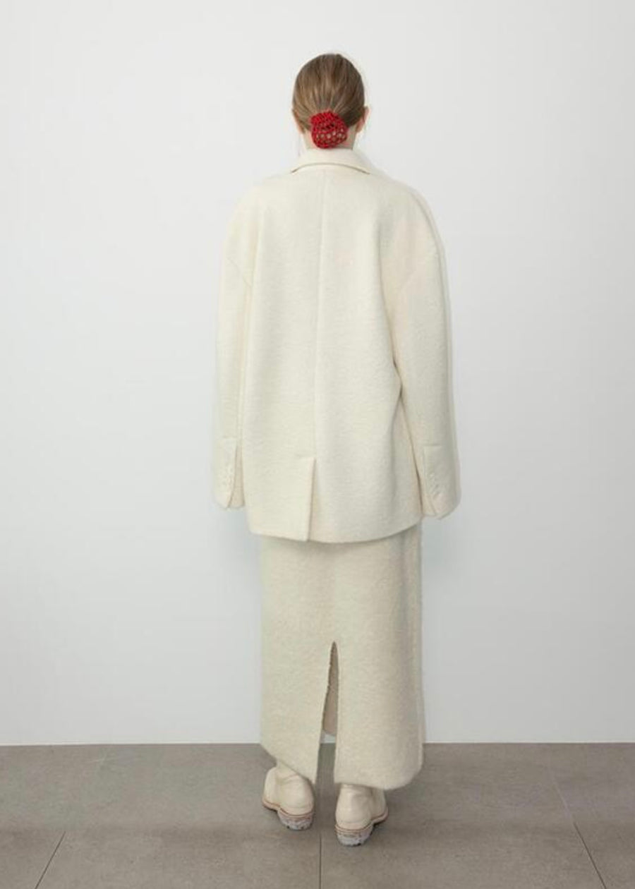 [PRE-ORDER] LEHA | Ivory Boucle  Wool Coat (Ivory)