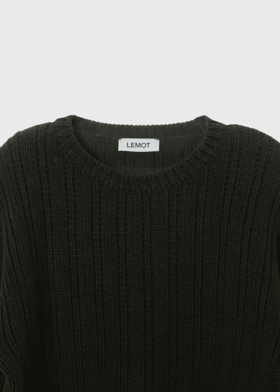 LEMOT |  Extra Pine Wool Crop Knit