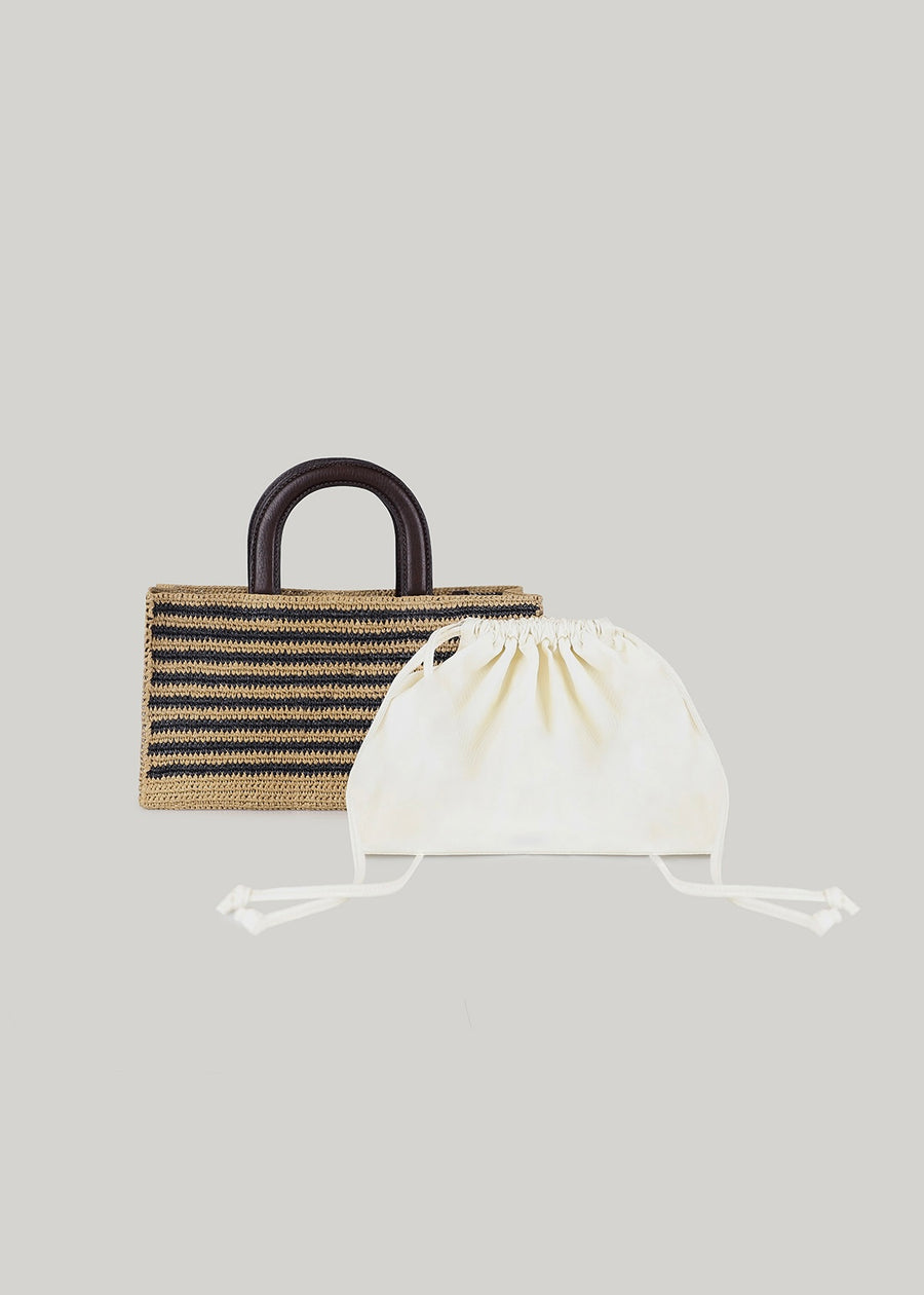 ELBORN | Nicole Raffia Tote Bag (Stripe)