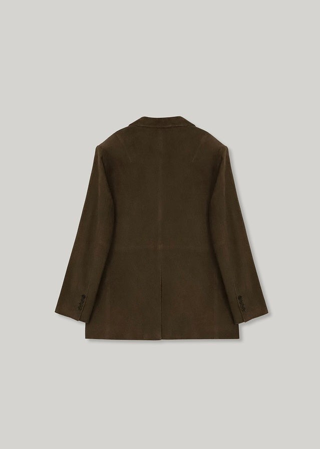 [LIMITED]  ELBORN | Bueno Suede Jacket (Olive Brown)