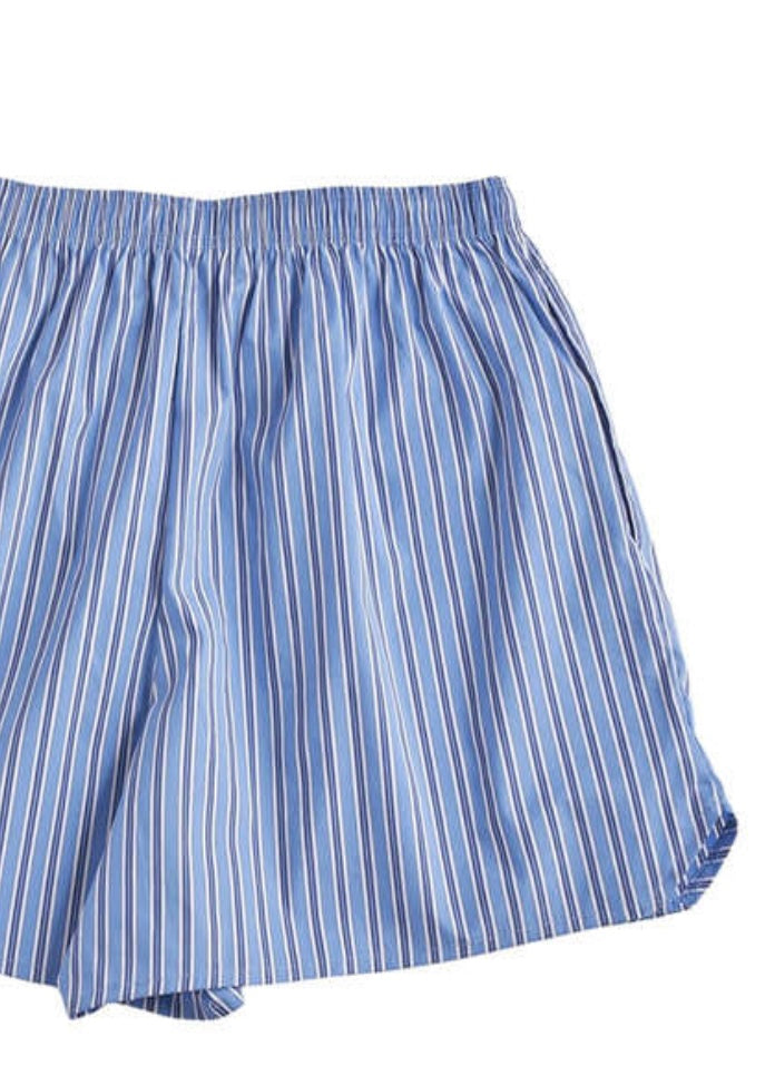 SAAI| Balloon Track Shorts (Blue Stripe)