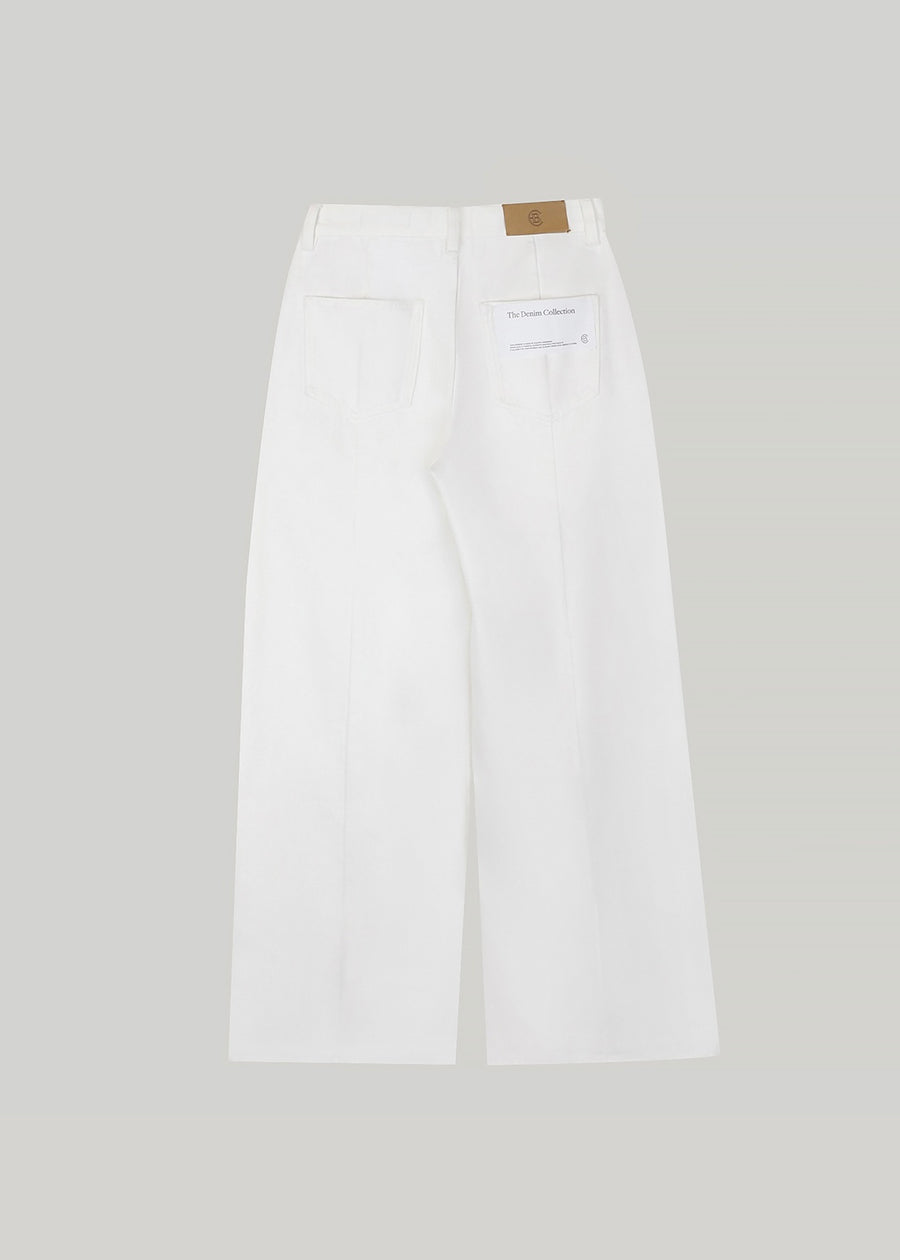 ELBORN | Ainhoa Wide Denim Pants (Ivory)