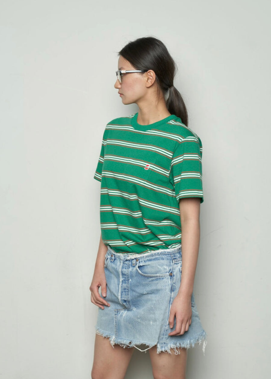 SAAI |  Multi Stripe Tee (Green)