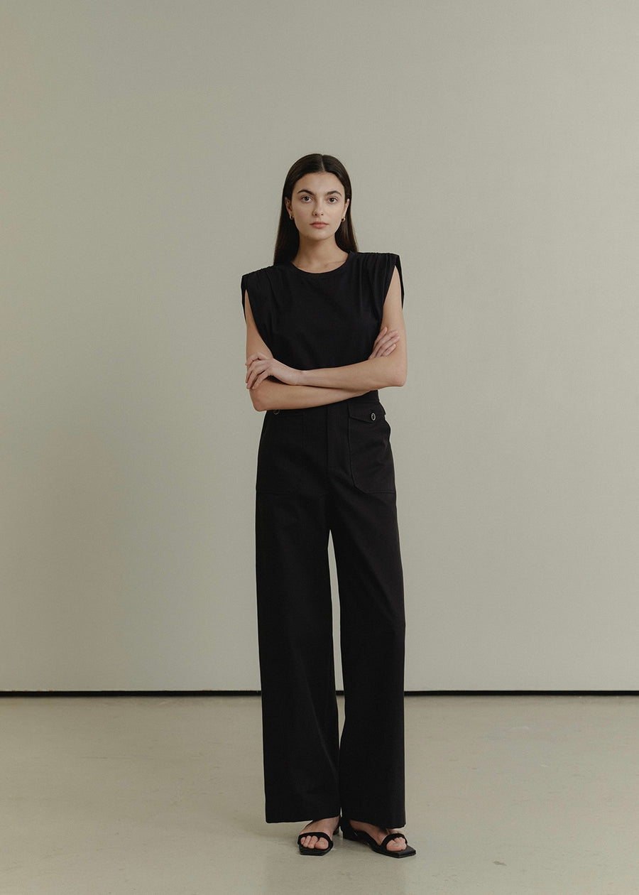 ELBORN | Sonia Button Pants (Black)