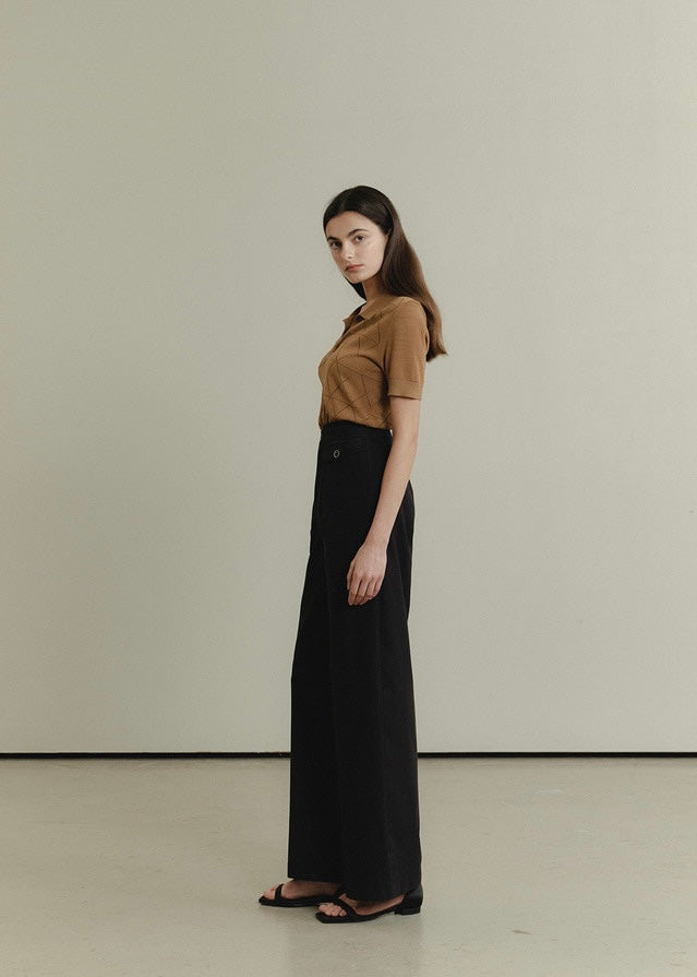 ELBORN | Sonia Button Pants (Black)