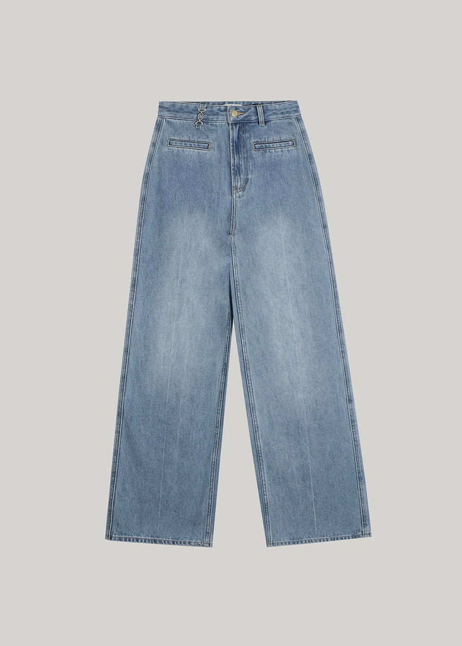 ELBORN | Ainhoa Wide Denim Pants (Blue)