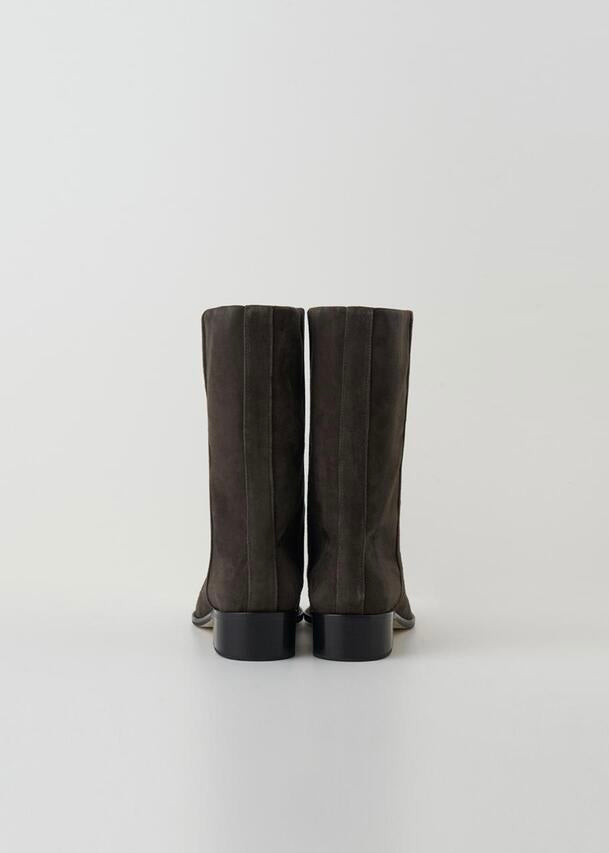 MOIA | 5% Off Suede middle boots (Ash Brown)