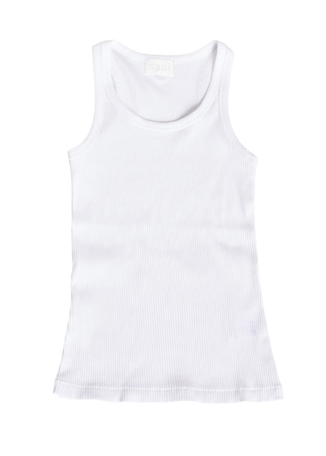 SAAI | Back Logo Sleeveless Tee (White)