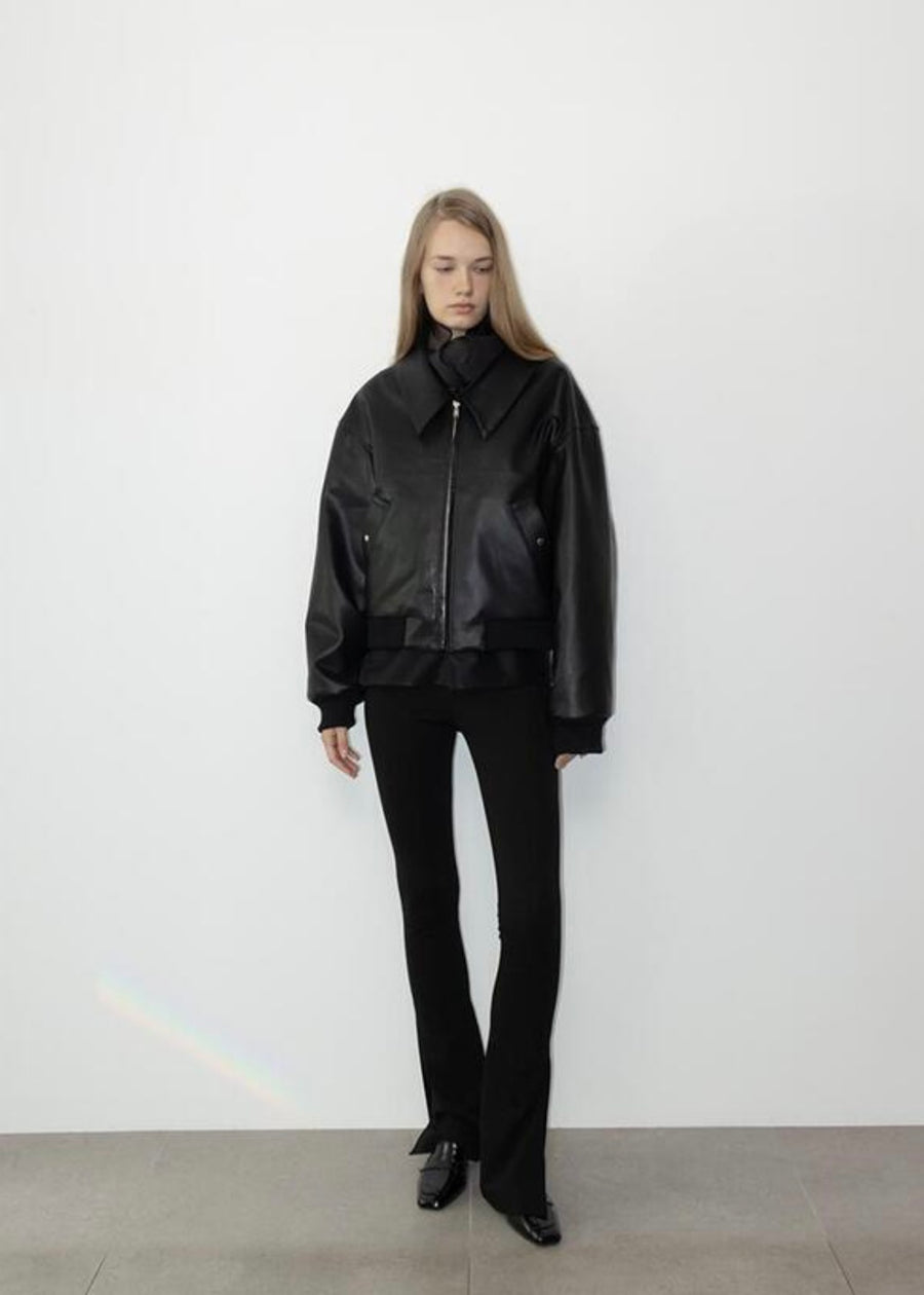 LEHA | Cameron Padded Eco Leather Jacket (Black)