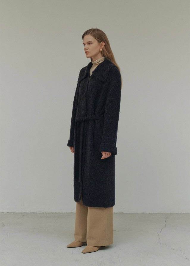 ELBORN | Delby Knit Long Coat (Charcoal)