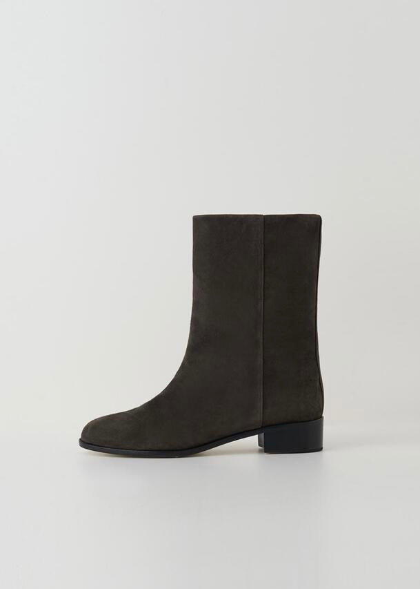 MOIA | 5% Off Suede middle boots (Ash Brown)