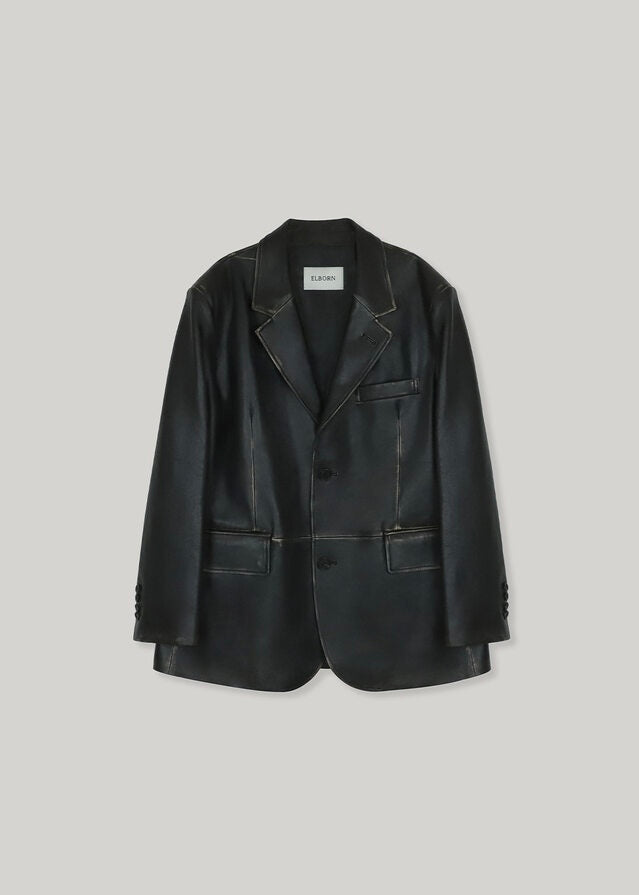 [2ND] ELBORN | [LIMITED] Carmen Leather Jacket (Black) Expected to ship 9/13/2024