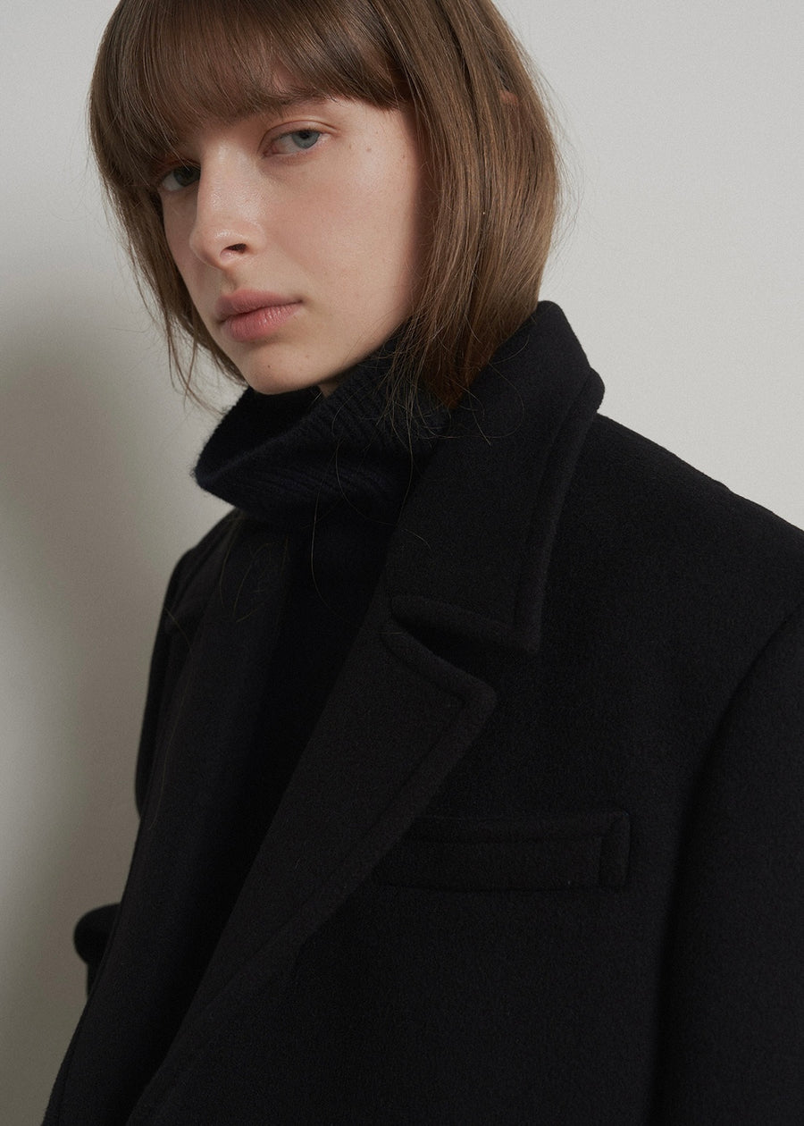 ELBORN | Arch Cashmere Long Coat (Black)