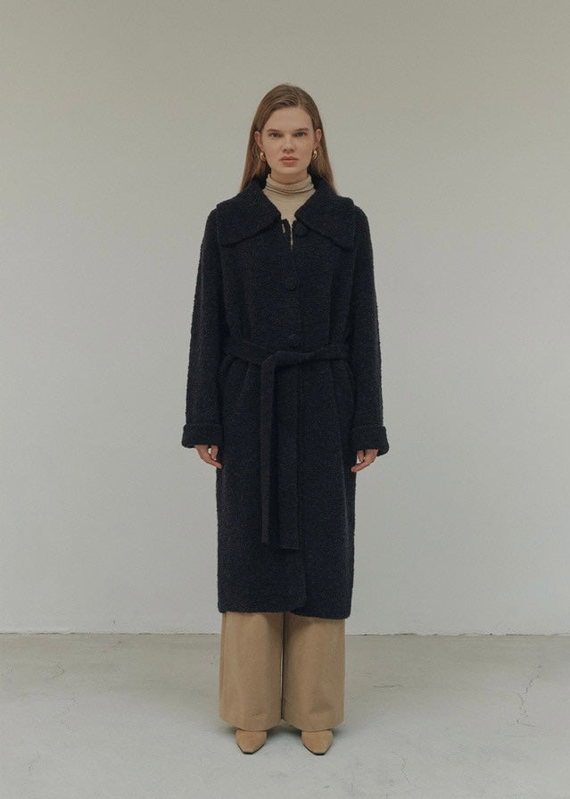 ELBORN | Delby Knit Long Coat (Charcoal)