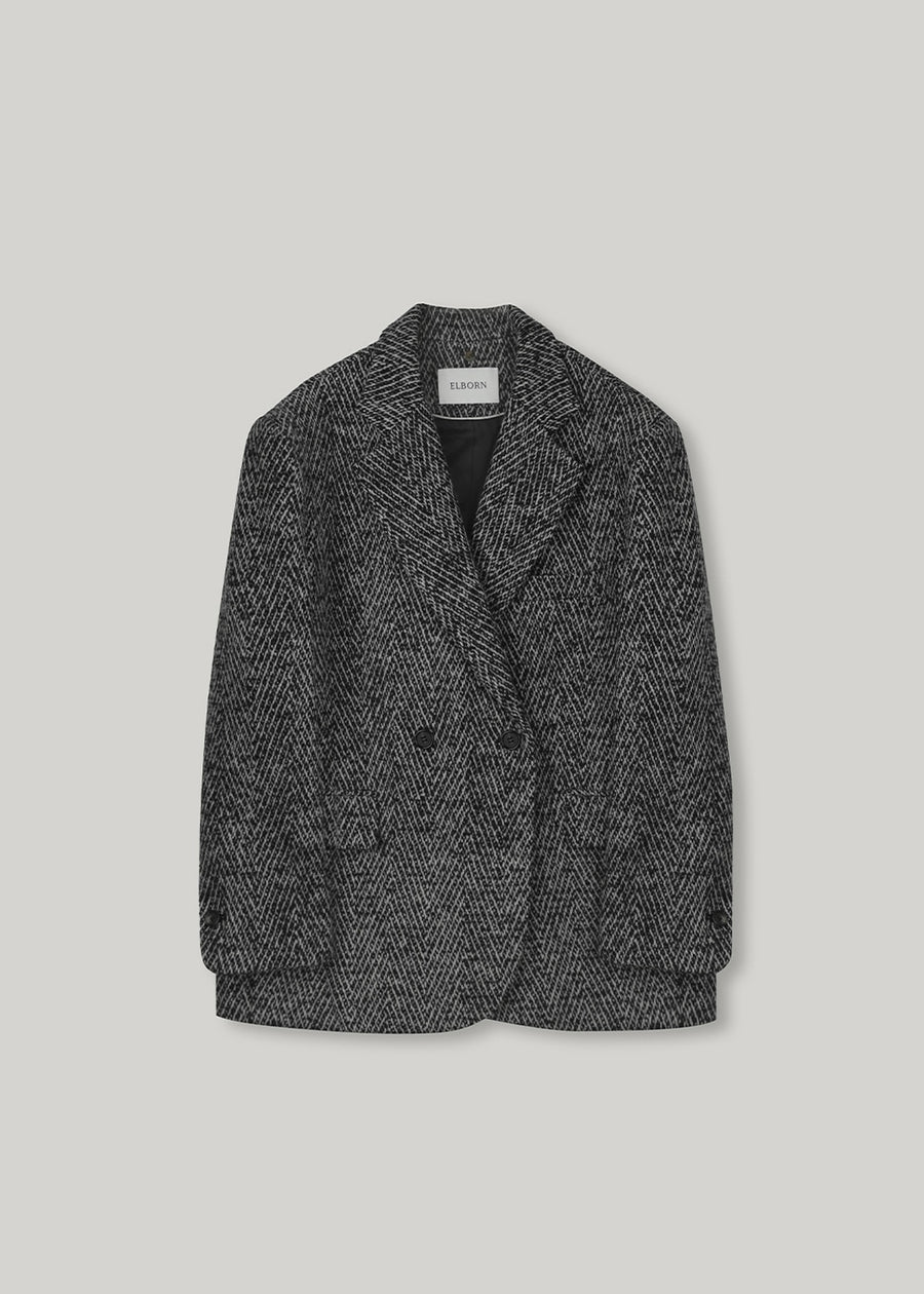 [2ND] ELBORN | Lucas Wool Double Coat (Black) Expected Ship To 1/10/2025