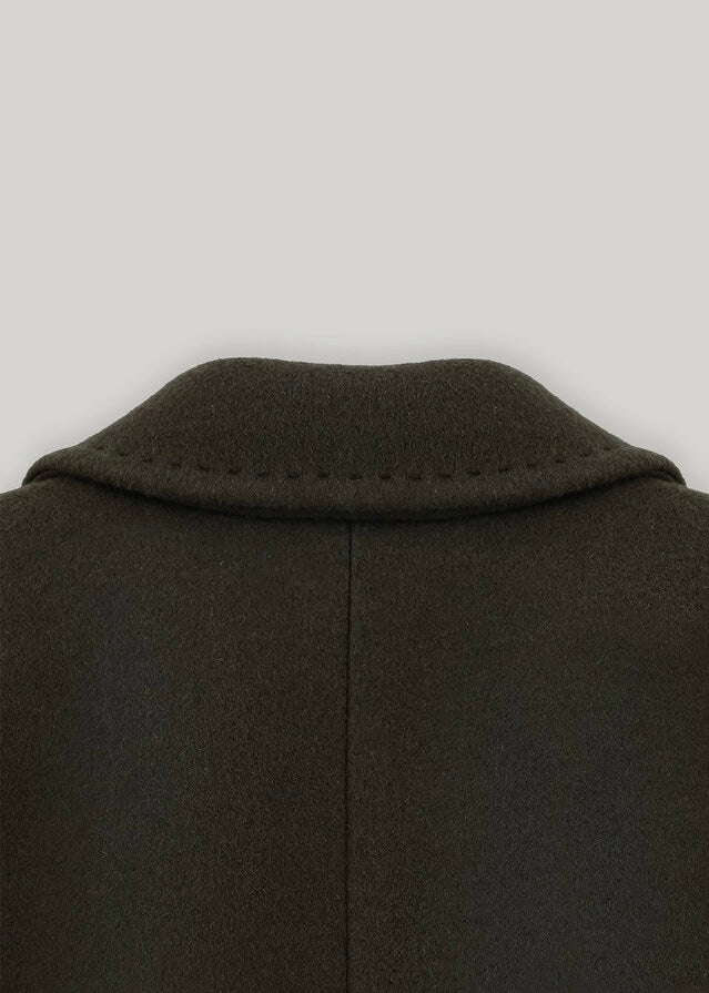 ELBORN | Wallace Wool Half Coat (Khaki)