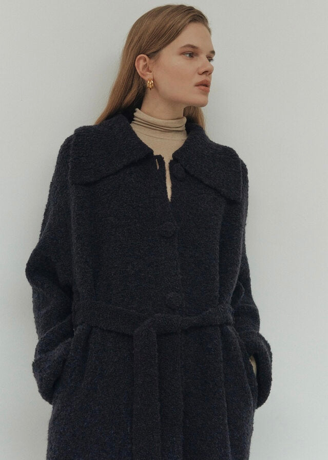 ELBORN | Delby Knit Long Coat (Charcoal)