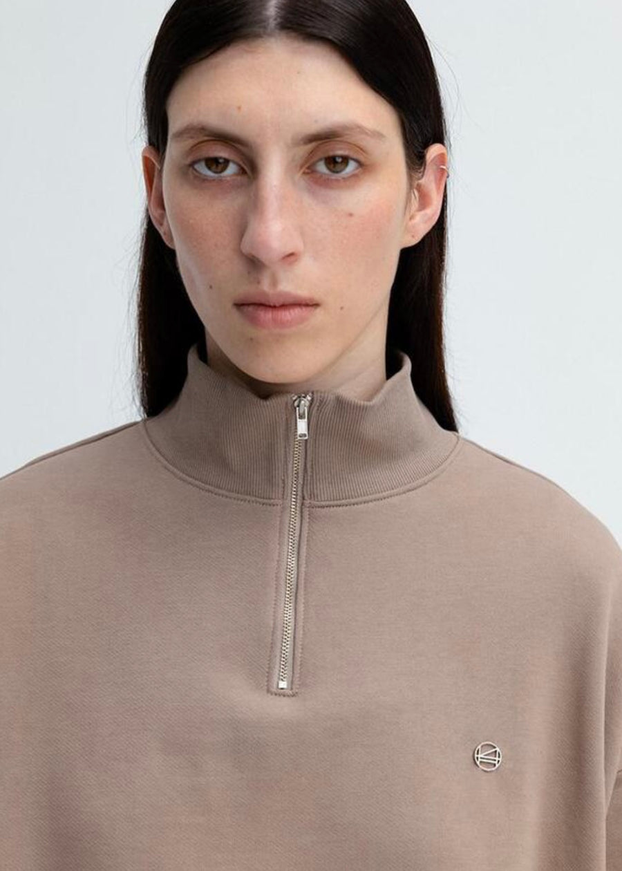 LEHA | Club Half Zip Sweatshirt (Taupe)